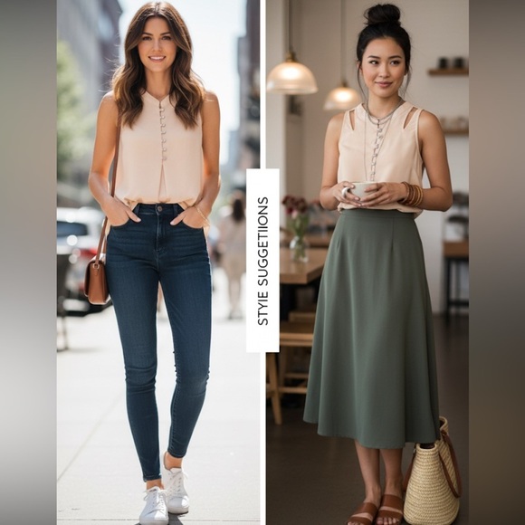 BKE Sleeveless Cream Tank Blouse Women’s Medium Western Layer Sheer - Picture 1 of 4